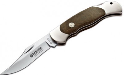 Bker Optima  Micarta Green Canvas 113005