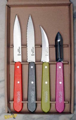 Opinel Kchenmesserset mit 4 verschiedenen Messern farbig