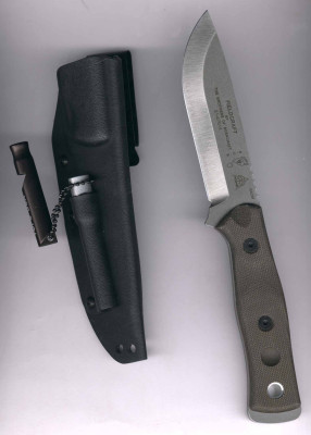 Tops Bro 8 BOB Fieldcraft green Micarta
