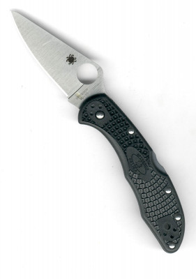 Spyderco C11FPBK Delica schwarz mit Flachschliffklinge