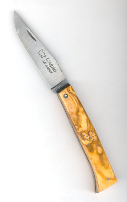 Au Sabot Alpin Klappmesser Olivenholz Schneeflocke 221005