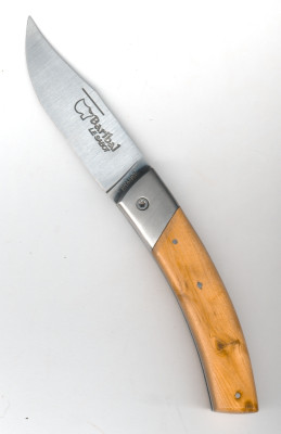 Au Sabot Baribal Klappmesser mit Wacholderwurzelholzgriff und Backen 434109