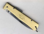 Otter Mercator Klappmesser gross 10-736rg Clip Messing C75 Kohlenstoffstahl