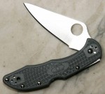 Spyderco C11FPGY Delica grau mit Flachschliffklinge