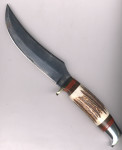 Linder 185115 Klassik Skinner Hirschhorngriff Kohlenstoffstahl blauer Karton, doppelvernhte Scheide, rar!