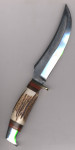 Linder 185115 Klassik Skinner Hirschhorngriff Kohlenstoffstahl blauer Karton, doppelvernhte Scheide, rar!