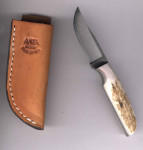Anza AZLBKFE Messer aus Feilenstahl mit Hirschhorngriff