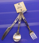 Vargo Titan Gabel Messer Lffelset mit Karabinerhaken