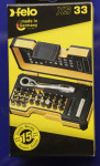 Felo XS33 Werkzeugsatz Bits und Ratsche in Box, insgesamt 33 Teile