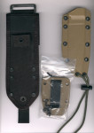 ESEE 4 Scheide Coyote komplett mit Molleadapter, Grtelclipplatte, Schrauben