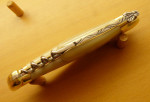 Forge de Laguiole Klappmesser zweiteilig helles Horn hochglanz poliert Messingbacken 00004003