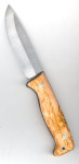Peltonen Peltonen M07 Ranger Knife Fulltang Curly Birch FJP500 in brauner Lederscheide
